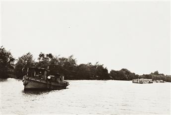 (SHIPPING--CANALS) An album with more than 50 photographs documenting the New York State canal system.